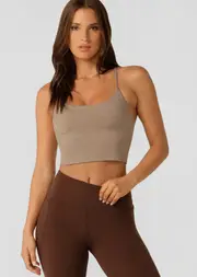 [Lorna Jane] Campus Classic Bra Tank Top Combo in Brown, Size - Large L Cedar Marl