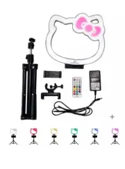 Impressions Hello Kitty Super Cute 10” RGB Desktop Ring Light With Tripod