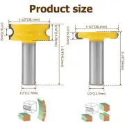 2Pcs Canoe Flute and Bead Router Bit Set Carbide Flute and Bead Canoe leZlw