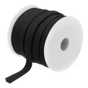 1/2 Inch Double Fold Bias Tape Continuous Bulk Bias Tape (Black 25 Yards)