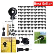 200 Pcs Electric Fence Insulator Kit with Socket Tool - Strong & Weatherproof