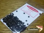BLACK TYERS GLASS BEADS MEDIUM BY D'S FLIES - NEW FLY TYING MATERIALS