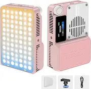 Amaran Ace 25x Pocket Bi-Color LED Light: Boost Mode Up to 32W, Bi-Color Mini Video Light (2,700-6,500K), 1,600 Lux@1m, 4,500mAh Battery with PD Fast Charging for Mobile Creators (Pink)