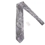 Italo Ferretti NWT Neck Tie in Whimsical Shades of Gray 100% Silk Made in Italy