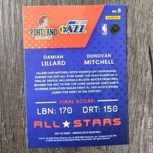 2021-22 Donruss Optic All-Stars D. Lillard/D. Mitchell 特卡