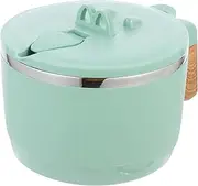 FUNNETOYU Insulated Round Noodle Bowl with Comfortable Handle Food Grade Ramen Bowl for Hot Cold Meals for Instant Noodles Rice and Fruits Non Slip Design
