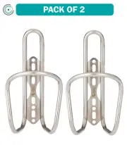 Pack of 2 Wolf Tooth Morse Bottle Cage - Stainless Steel, Silver