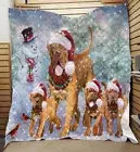 Dogue De Bordeaux Dog Bedding Coverlet Pets Comforter Polyester Christmas Quilt
