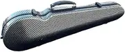 Perfeclan Violin Case Hard Shell Professional Portable Storage Box Carrying Case Violin Box for Concert Performance Players Enthusiasts, Black carbon pattern