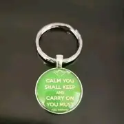 Star Wars Key Chain "Calm You Shall Keep" 1.5" x 3.5" Domed Keychain Backpack