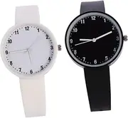 [WRITWAA] 2pcs Girl Watch Galaxy Women Ladies Watches for Watches for Watches Waterproof Watches for Men Wrist Stopwatch Wristwatch Watch White Glass