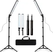 GSKAIWEN LED Light Photography Studio Lighting Kit Adjustable with Tripod Bag