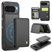 Gangxun case for Google Pixel 9 Pro XL 2-in-1 Functionality Magnetic Detachable Wallet RFID Blocking Stand Function Black
