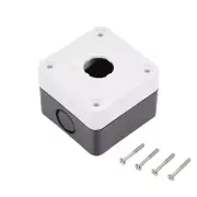 Push Button Switch Control Station Box 22mm 1 Button Hole White and Black
