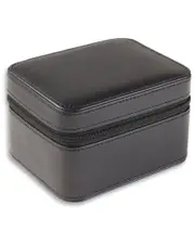 Bey-Berk Genuine Leather Two Watch Storage Case
