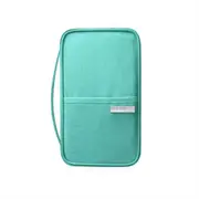 Multi-Function Credit Card Package Storage Bag Passport Travel Wallet, Size:Large(Blue)