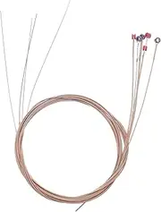 Vaguelly 6pcs Strings Folk Guitar Strings Standard Tension Acoustic Guitar Replacement Strings for Sound and Comfort for DIY Guitarists and Musicians