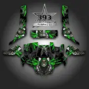 CAN-AM COMMANDER 800R 800XT 1000XT 1000X GRAPHICS DECAL KIT UNLEASHED GREEN