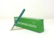 Disposable Scalpels Sterile Size 16 Plastic Handle & Metric Line Box of 250