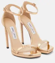 [Jimmy Choo] Jimmy Choo Alva metallic leather sandals AU 11 metallic