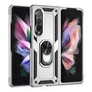 XYC For Samsung Galaxy Z Fold 3 Phone Case Z Fold 3 Silicone Heavy Duty Phone Case Samsung Z Fold 3 Magnetic Phone Case Samsung Z Fold 3 Silver