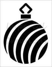 CHRISTMAS BALL ORNAMENT B1 Large Bauble 8.5x11 Xmas Stencil Plastic Sheet S216