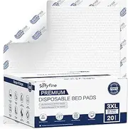 SOFYFINE Tear-Resistant Bed Pads Disposable 40"x36",150G Heavy Duty Adults Incontinence Strong Chucks, 4XL Extra Large Thicken Puppy Pee Pads, 10X Absorbency 360 Lbs Transfer Capacity [20 Pads]