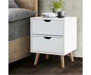 Bedside Tables Drawers Side Table Nightstand White Storage Cabinet Wood