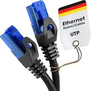 KabelDirekt Network Cable – Transmits Maximum Fibre-Optic Internet Speed – Ethernet & LAN Cable – 25m – Available in 0.25-30m – for Gigabit Network, Router/Modem, RJ45 (Black/Blue)