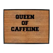 Queen Of Caffeine - Funny Novelty Doormat Man Cave Floor mat