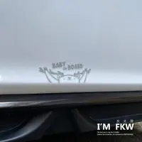 在飛比找蝦皮購物優惠-反光屋FKW 鹿頭反光貼紙 BABY IN CAR 車貼 適