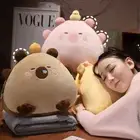 3-in-1 Capybara Throw Pillow Soft Cushion with Blanket Headboard