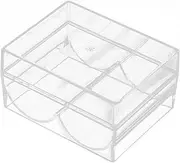 Poker Chip Rack - Poker Chip Tray | Portable Pokers Table Accessories 2 Slots, Pokers Chips Display, Clear Acrylic Chips Holder Carrier Holds 40 Standard-Sized for or Home