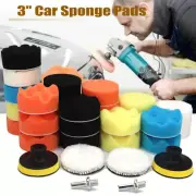 3 Inch Car Buffing Pad Polishing Sponge Buffer Set Waxing Polisher Kit for Drill