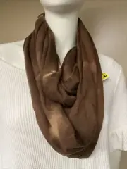 NWT Echo Design Brown Tie Dye Infinity Scarf 100% Polyester N15