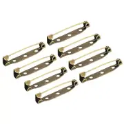 150Pcs Safety Bar Pins 35mm Brooch Clasp Pin Backs for ID Badges, Bronze Tone