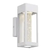 Hollis 25 White LED Outdoor Wall Lights Bubble Modern IP44 Exterior Lighting Telbix