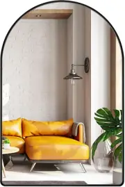 24X36 Inch Black Arched Mirror for Bathroom Vanity Mirror or Wall Decor Arch Mir