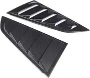 Car Rear Side Window Louvers Compatible For Chevrolet Corvette C7 2014-2019 Triangular Window Glass Blinds (ABS Carbon Fiber)