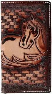 [CTM] Western Themed Leather Embossed Horse Checkbook Cover