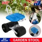 Garden Stool Portable Gardening Chair Pad Adjustable Wheel Kneeler Kneeling Work