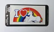 Vtg Color Reflections Transparent Decal Rainbow Factory I LOVE UNICORNS Sticker