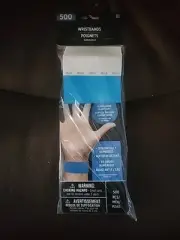 BRAND NEW AMSCAN WRISTBANDS BLUE, 500 COUNT, GLOWS UNDER BLACK LIGHT