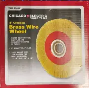 8" Inch Crimped Brass Wire Wheel Steel Wire Brush Wheel For Bench Grinders