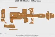 2010 Sea Ray 280 sundeck Swim Platform Cockpit EVA Pads Foam Teak Deck Flooring