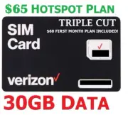 Verizon Wireless Unlimited Plan for Hotspot & Jetpacks with $70 Plan 25GB LTE