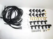 8MM SPARK PLUG WIRES SPIRAL EXTREME HEAT STRAIGHT CERAMIC BOOTS CHEVY FORD #3004