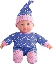 [Simba] 105010010 - Laura Little Star, Soft Body Doll in Cute Romper and Hat with Luminous Moons and Stars, 20 cm, Glow in The Dark, Baby Doll from 12 Months