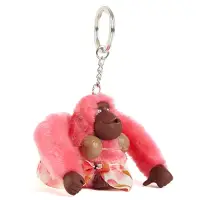 在飛比找博客來優惠-KIPLING 熱帶風猴子吊飾鑰匙圈-粉色草裙猴