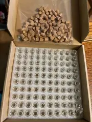 MaxMau 100pcs 1ml Small Mini Glass Bottles Jars with Cork Stoppers Tiny Vials fo
